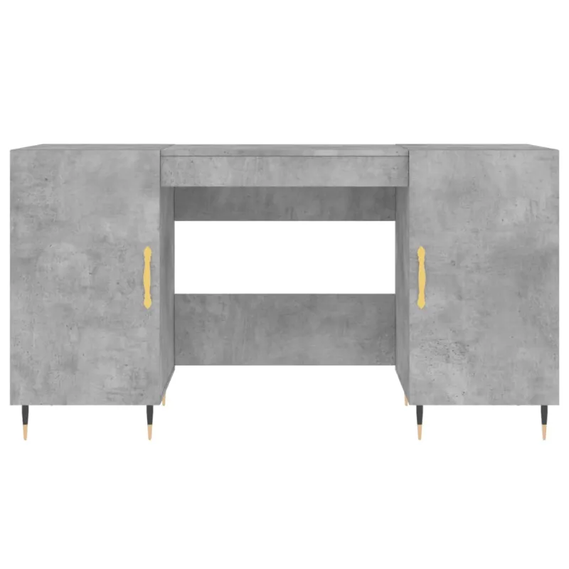 Rašomasis stalas, betono pilkas, 140x50x75cm, apdirbta mediena