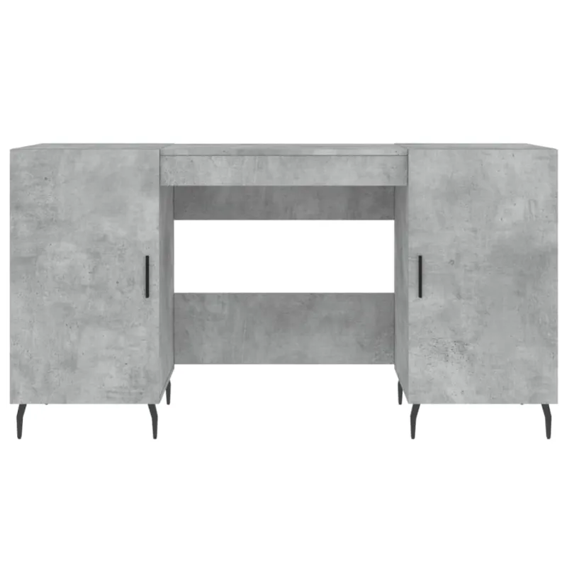 Rašomasis stalas, betono pilkas, 140x50x75cm, apdirbta mediena