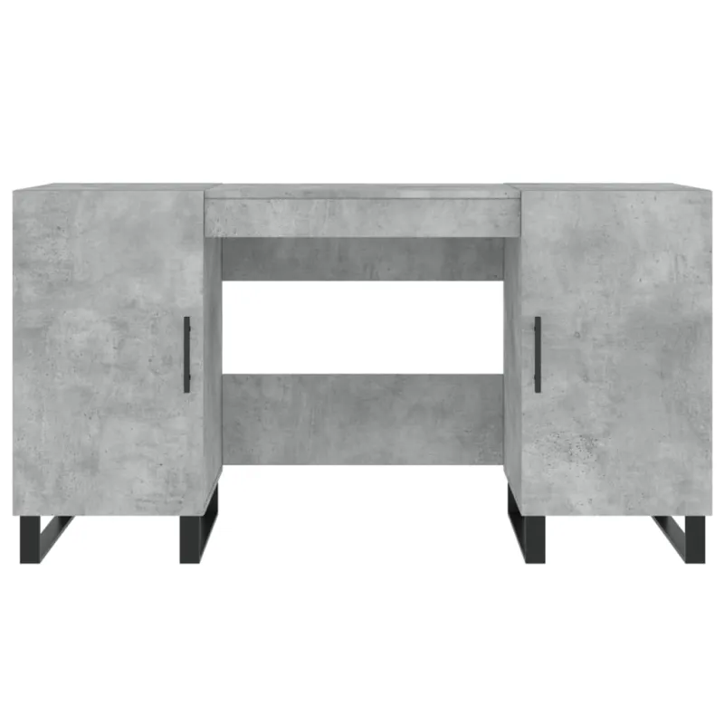 Rašomasis stalas, betono pilkas, 140x50x75cm, apdirbta mediena