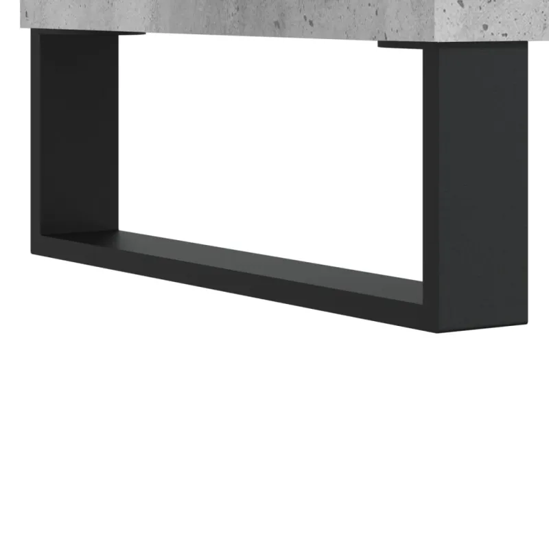 Rašomasis stalas, betono pilkas, 140x50x75cm, apdirbta mediena