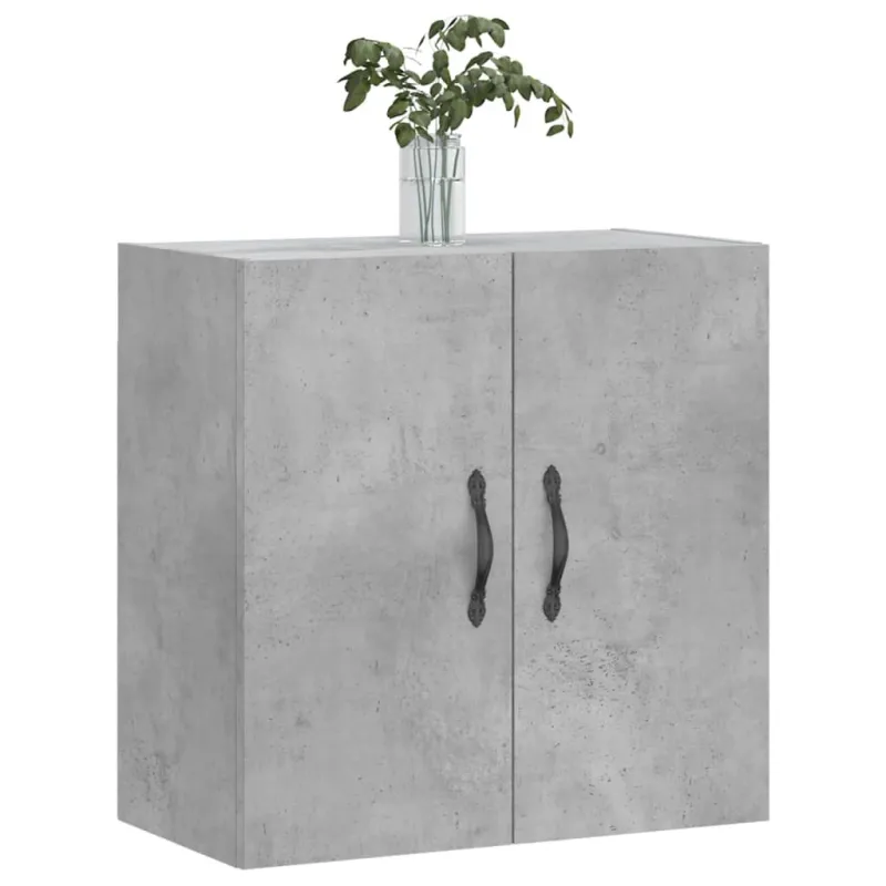 Sieninė spintelė, betono pilka, 60x31x60cm, apdirbta mediena