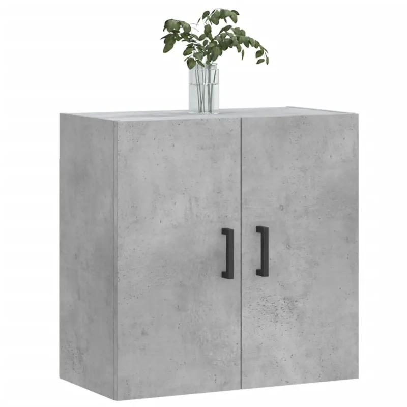 Sieninė spintelė, betono pilka, 60x31x60cm, apdirbta mediena