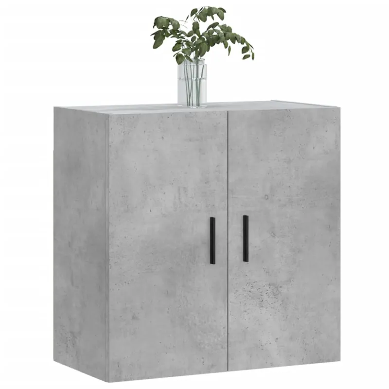 Sieninė spintelė, betono pilka, 60x31x60cm, apdirbta mediena