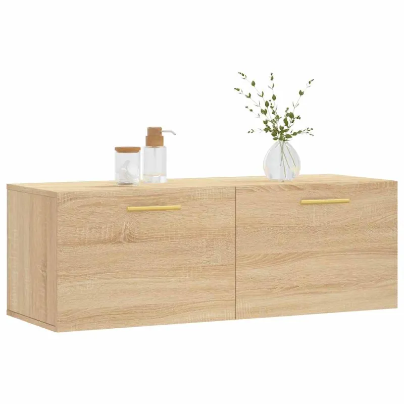 Sieninė spintelė, ąžuolo, 100x36,5x35cm, apdirbta mediena