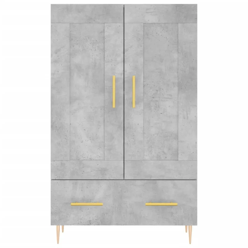 Komoda, betono pilkos spalvos, 69,5x31x115cm, apdirbta mediena