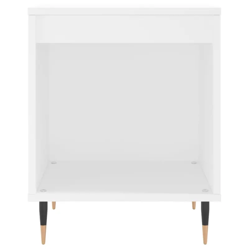 Naktinės spintelės, 2vnt., baltos, 40x35x50cm, apdirbta mediena