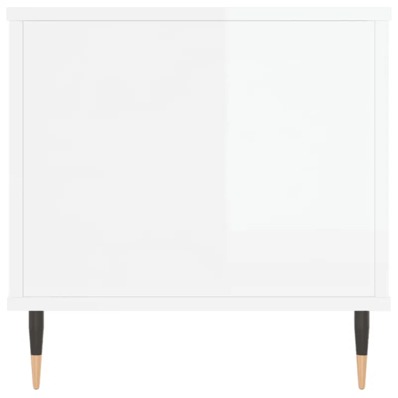 Kavos staliukas, baltas, 90x44,5x45cm, mediena, blizgus