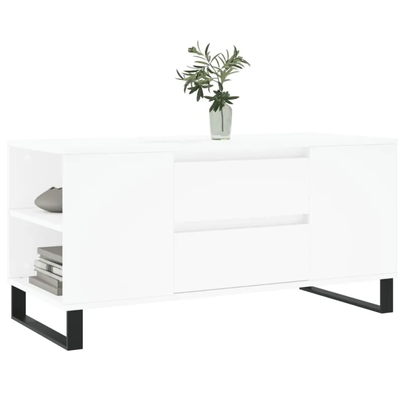 Kavos staliukas, baltas, 102x44,5x50cm, apdirbta mediena