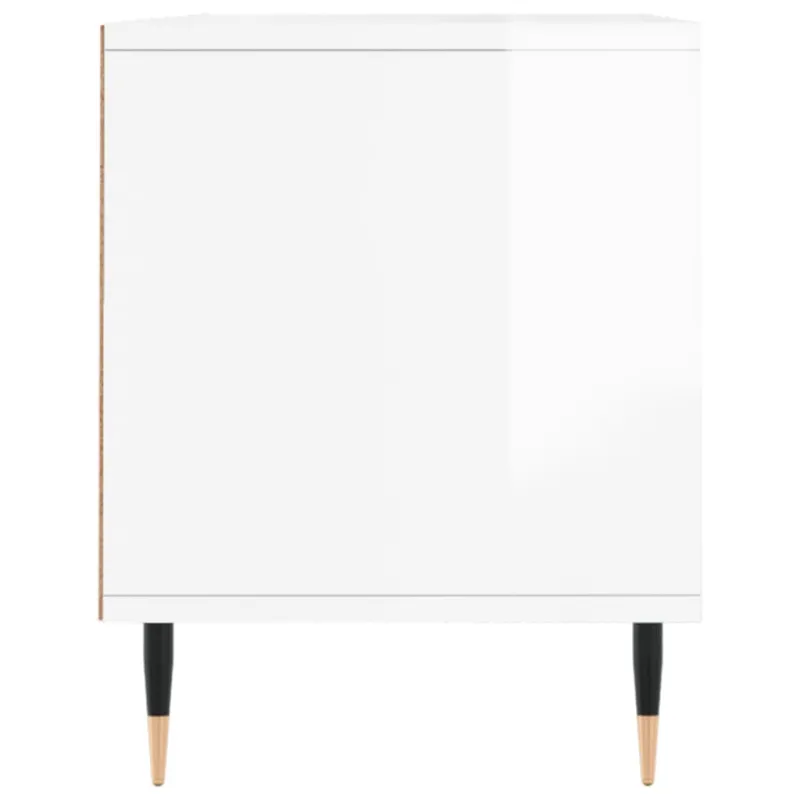 Televizoriaus spintelė, balta, 100x34,5x44,5cm, mediena, blizgi