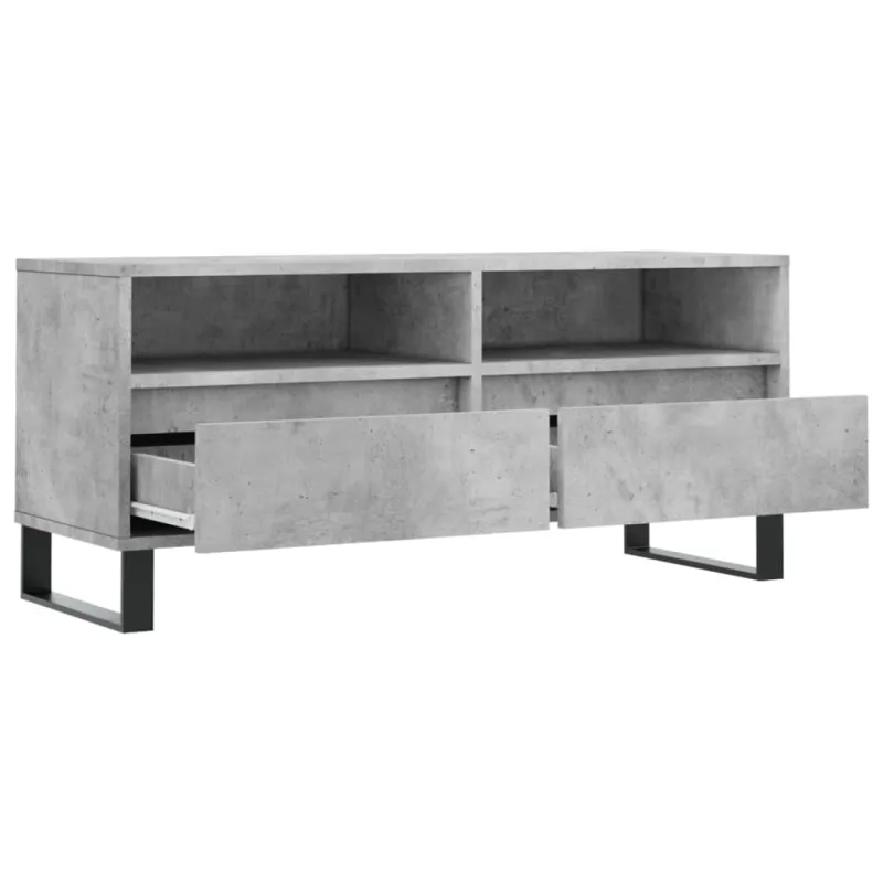 Televizoriaus spintelė, betono pilka, 100x34,5x44,5cm, mediena