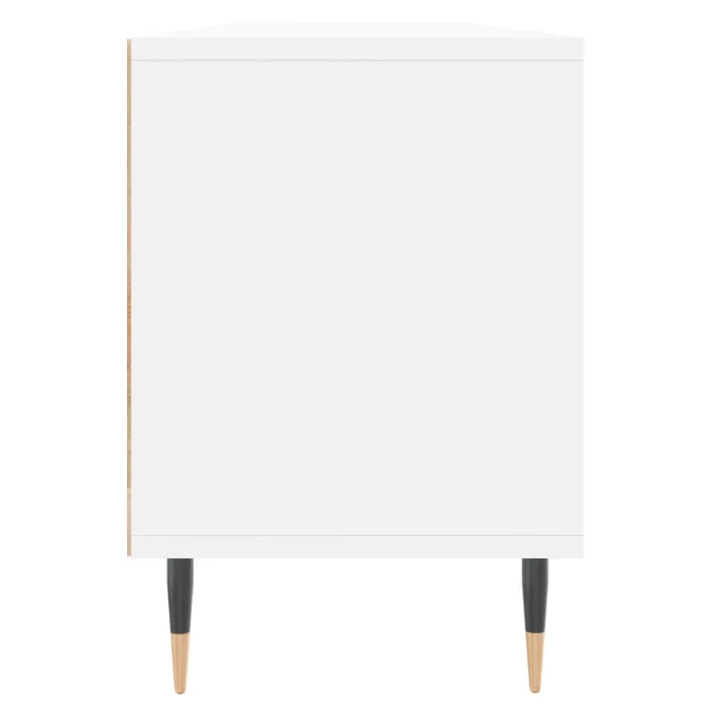 Televizoriaus spintelė, balta, 150x30x44,5cm, apdirbta mediena