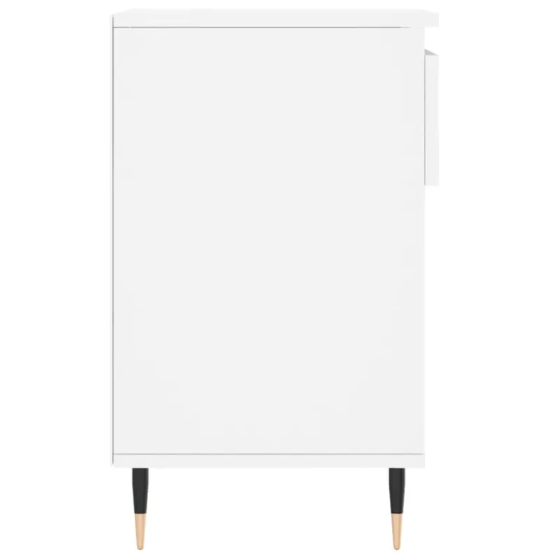 Spintelė batams, baltos spalvos, 102x36x60cm, apdirbta mediena