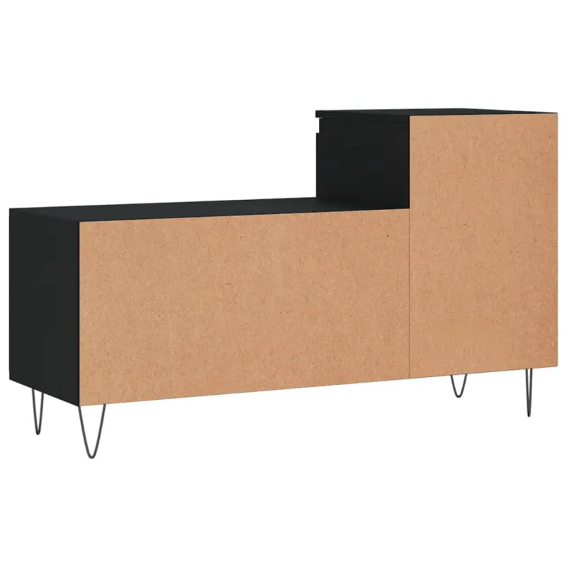 Spintelė batams, juodos spalvos, 102x36x60cm, apdirbta mediena
