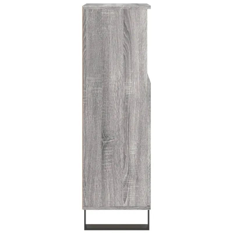 Vonios kambario spintelė, pilka ąžuolo, 30x30x100cm, mediena