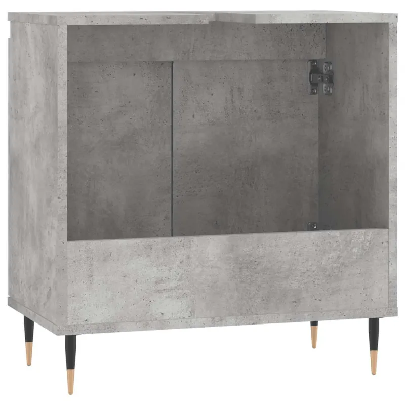 Vonios kambario spintelė, betono pilka, 58x33x60cm, mediena