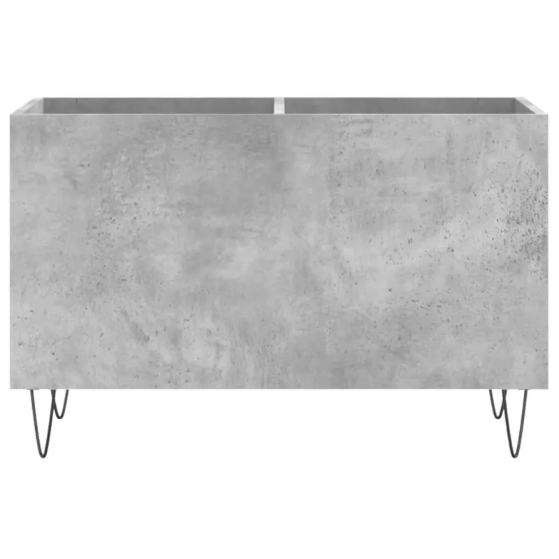 Vinilinių plokštelių spintelė, betono, 74,5x38x48cm, mediena