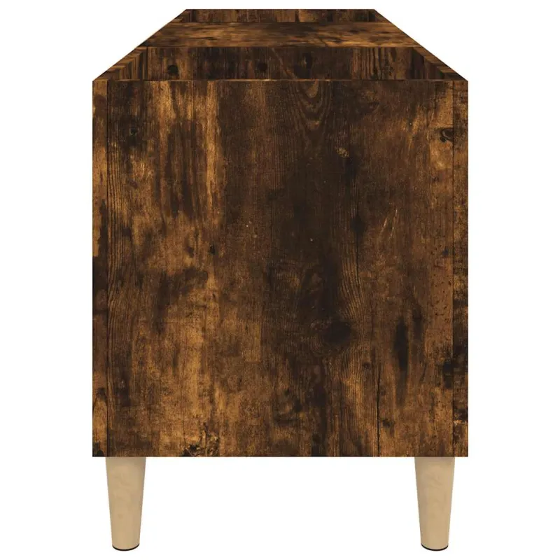 Vinilinių plokštelių spintelė, dūminė, 121x38x48cm, mediena