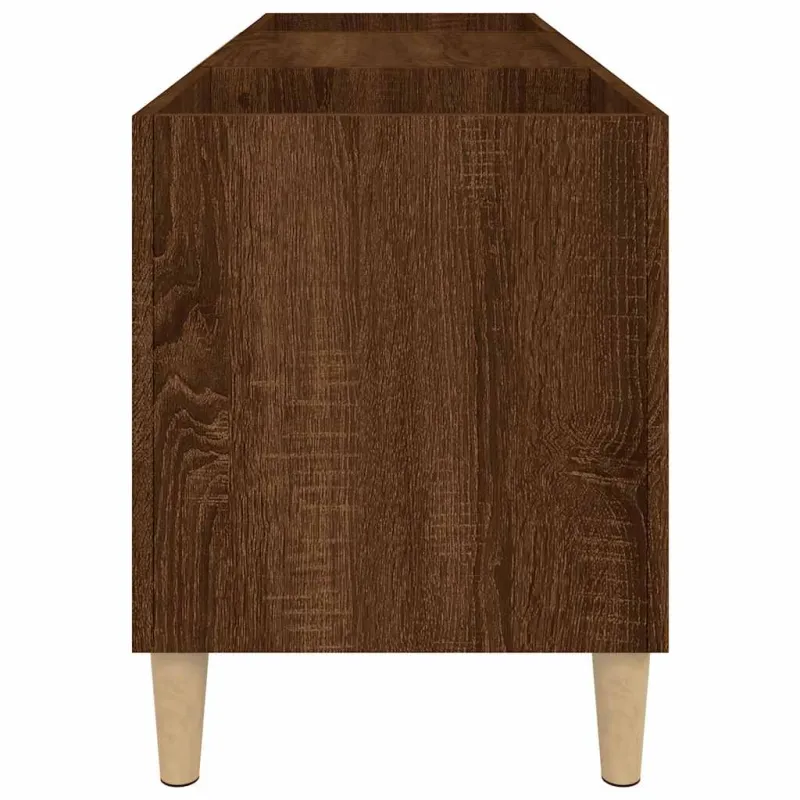 Vinilinių plokštelių spintelė, ruda, 121x38x48cm, mediena