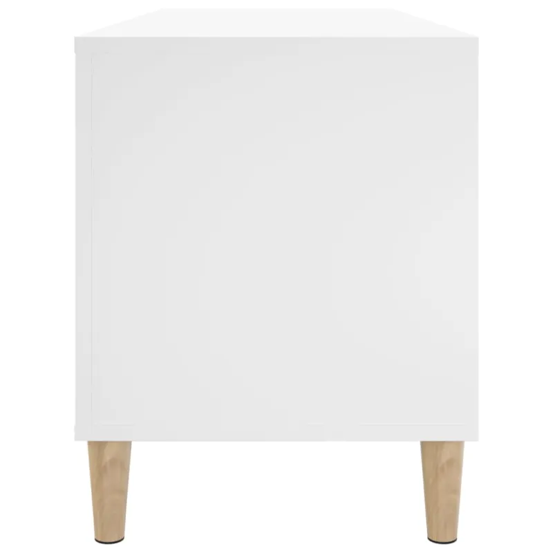 Vinilinių plokštelių spintelė, balta, 100x38x48cm, mediena