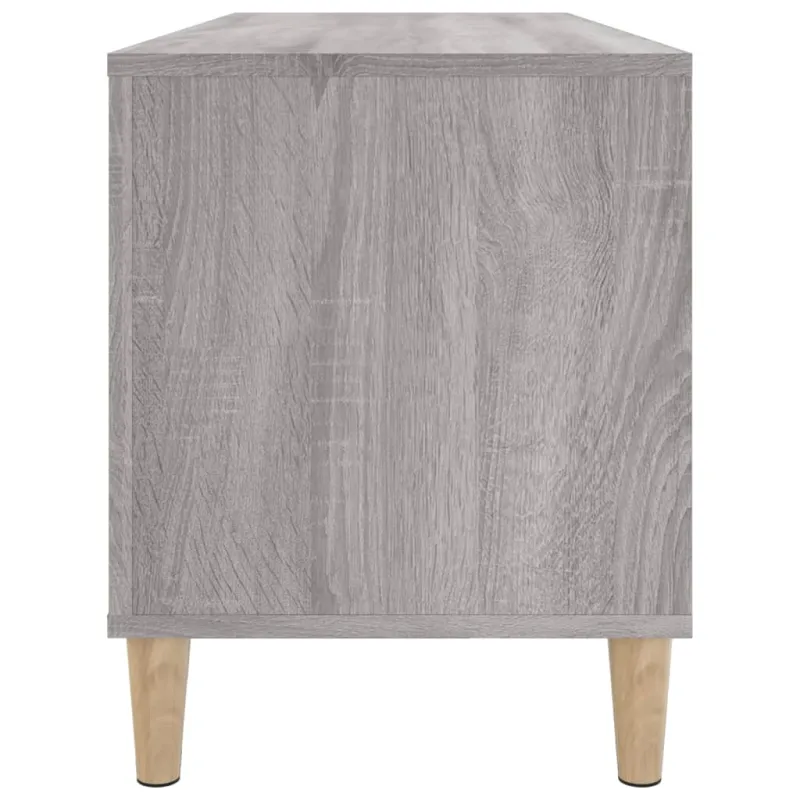 Vinilinių plokštelių spintelė, pilka, 100x38x48cm, mediena