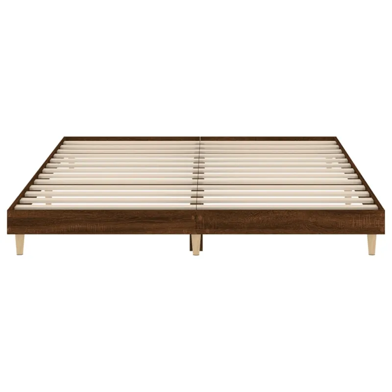lovos rėmas be čiužinio rudas ąžuolas 200x200 cm