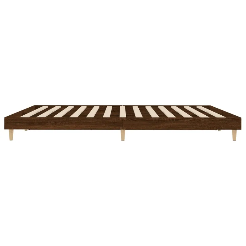 lovos rėmas be čiužinio rudas ąžuolas 200x200 cm