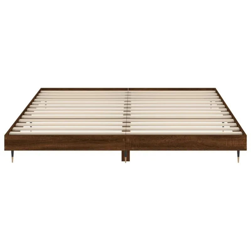 lovos rėmas be čiužinio rudas ąžuolas 200x200 cm
