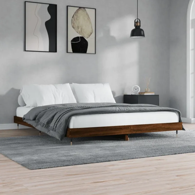 Lovos rėmas be čiužinio, dūminis, 120x200cm, apdirbta mediena