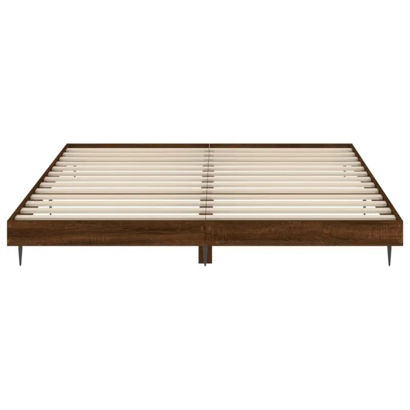 lovos rėmas be čiužinio rudas ąžuolas 200x200 cm