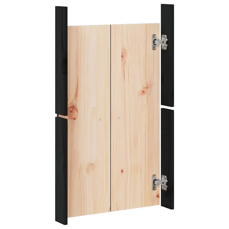 Lauko virtuvės durelės, MEPPEL, 2vnt., juodos, 50x9x82cm, pušis