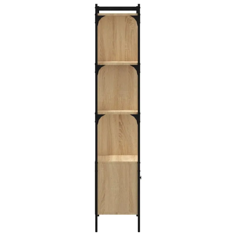 Knygų spinta su durelėmis, ąžuolo, 44,5x30x154,5cm, mediena