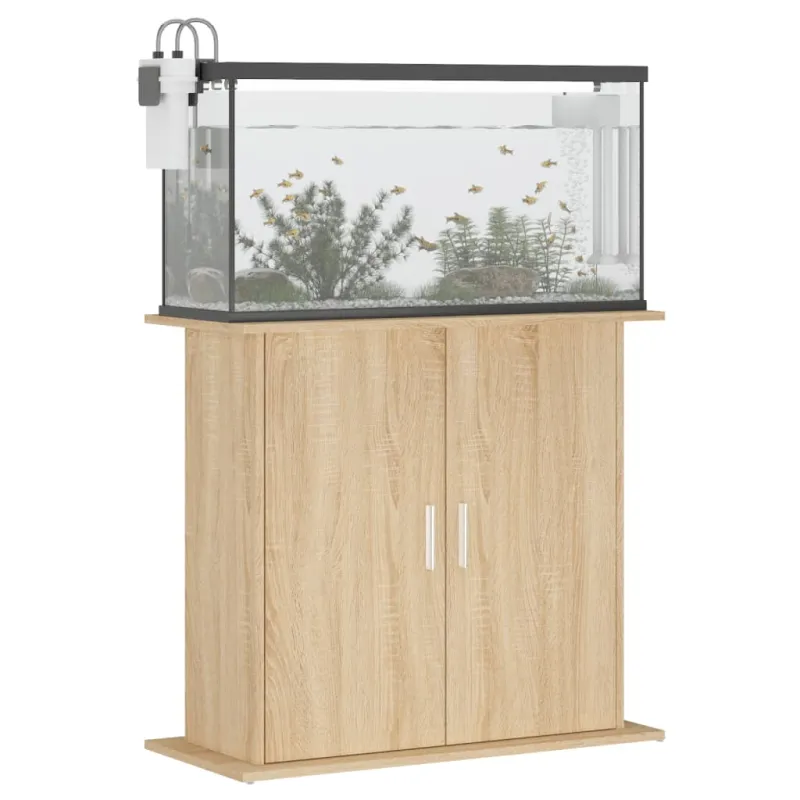 Akvariumo stovas, sonoma ąžuolo spalvos, 81x36x73cm, inžinerinė mediena