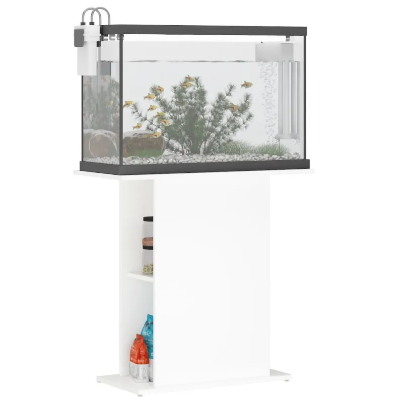 Akvariumo stovas, baltas, 75x36x72,5 cm, inžinerinė mediena
