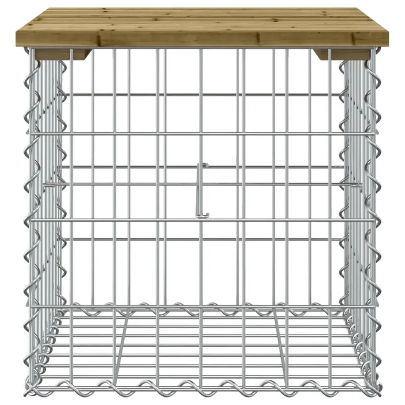 Sodo suoliukas, 43x44x42cm, impregnuota pušis, gabiono dizaino
