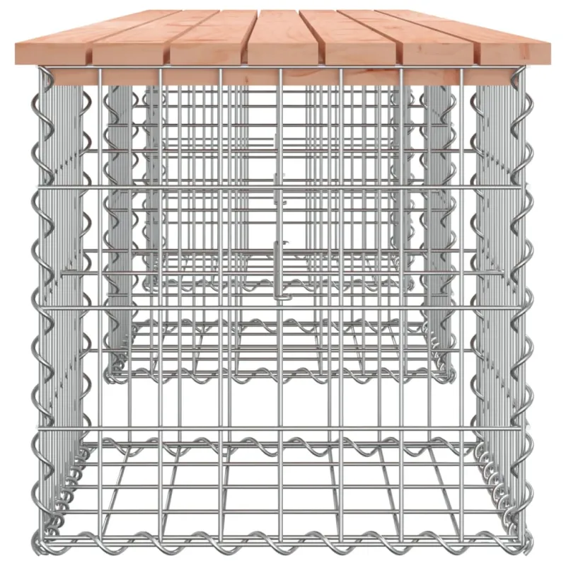 Sodo suoliukas, 203x44x42cm, douglas eglė, gabiono dizaino