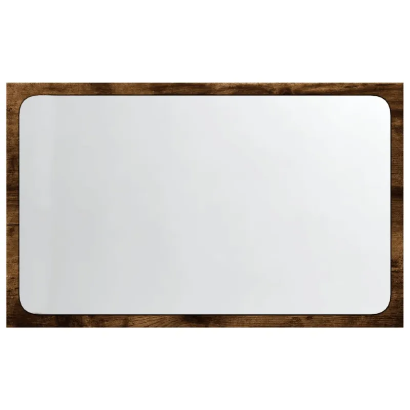 LED vonios kambario veidrodis, ąžuolo, 60x8,5x38cm, mediena