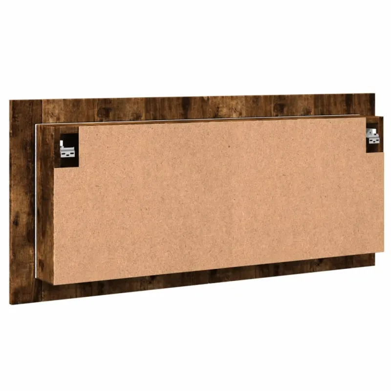 Veidrodinė vonios spintelė su LED, dūminio ąžuolo, 100x12x45cm