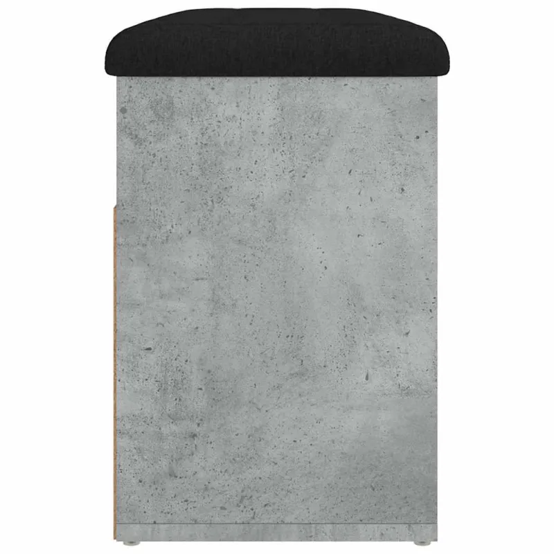 Batų suoliukas, betono pilkas, 82x32x45,5cm, apdirbta mediena