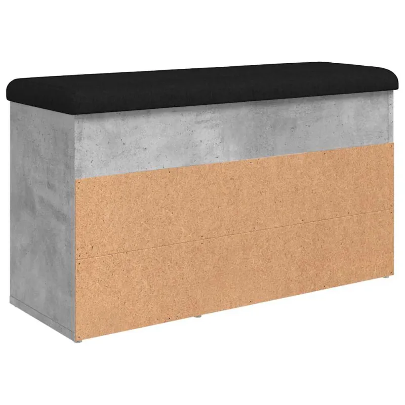 Batų suoliukas, betono pilkas, 82x32x45,5cm, apdirbta mediena