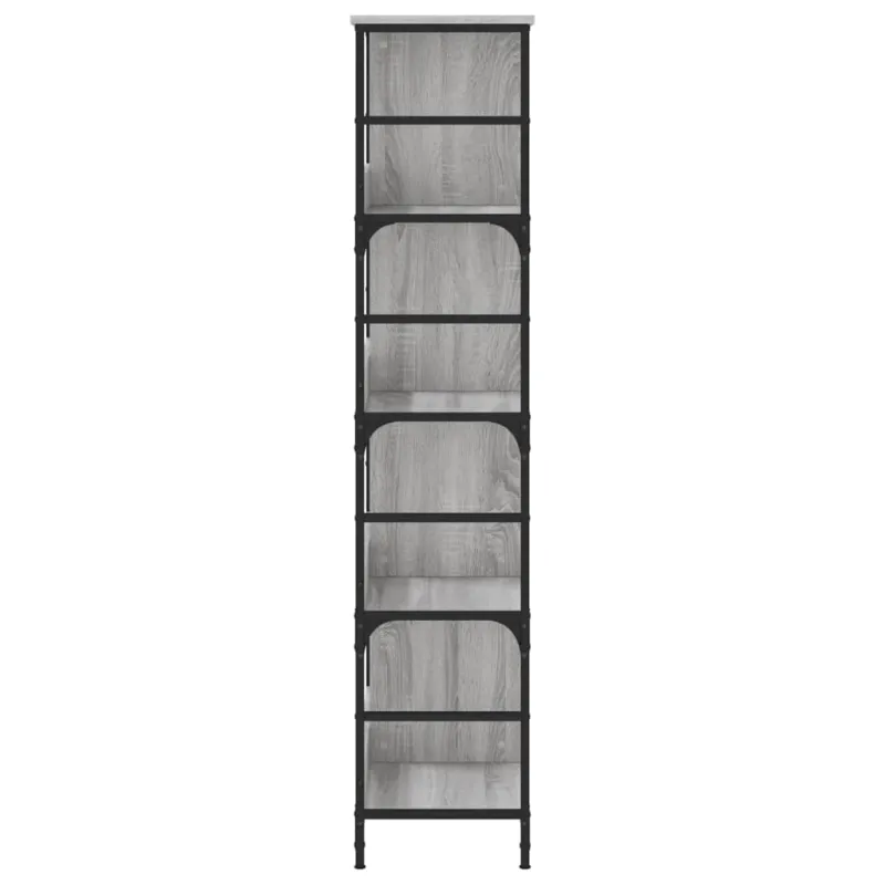 Knygų lentyna, pilka ąžuolo, 78,5x33x153cm, apdirbta mediena