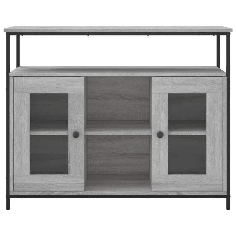 Šoninė spintelė, pilka ąžuolo, 100x35x80cm, apdirbta mediena