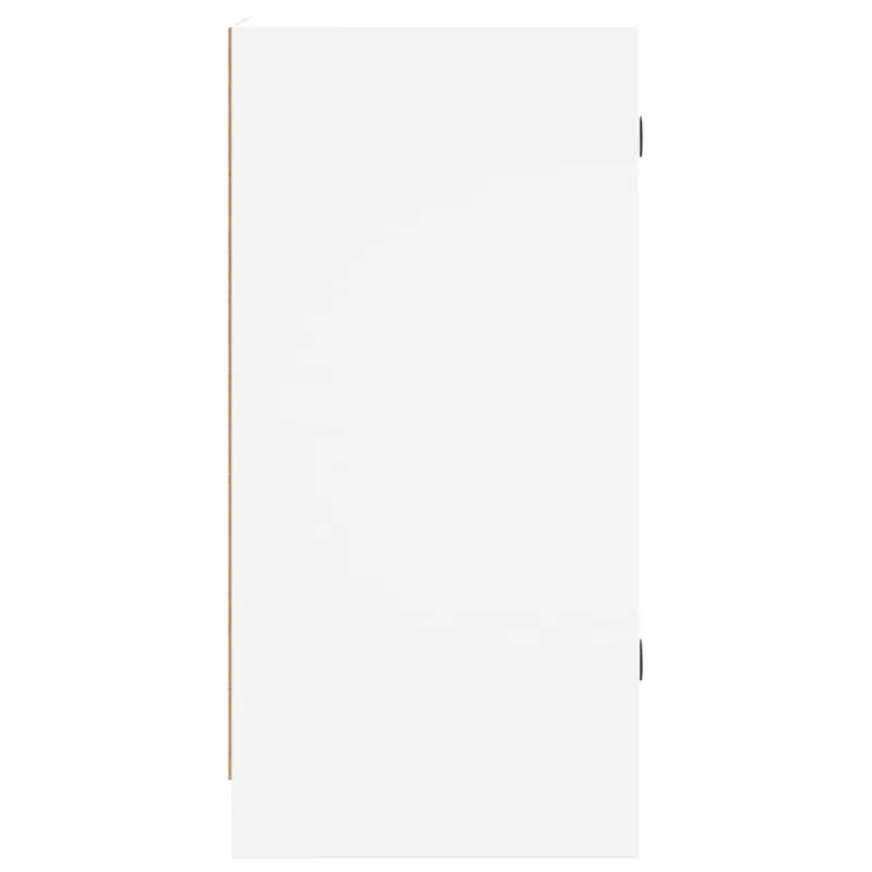 Šoninė spintelė su stiklinėmis durelėmis, balta, 35x37x75,5cm