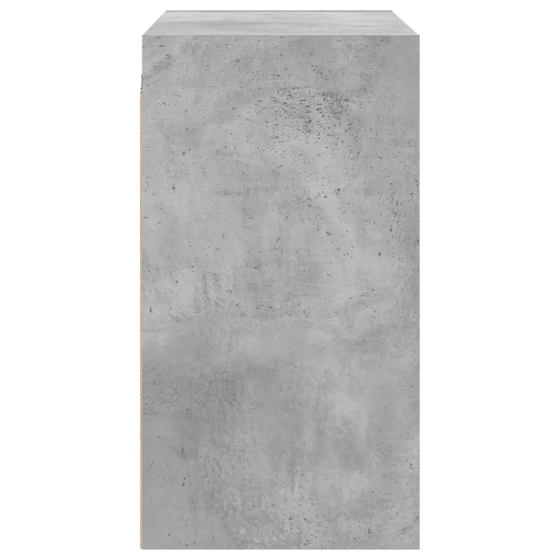 Sieninė spintelė su stiklinėmis durelėmis, betono, 68x37x68,5cm