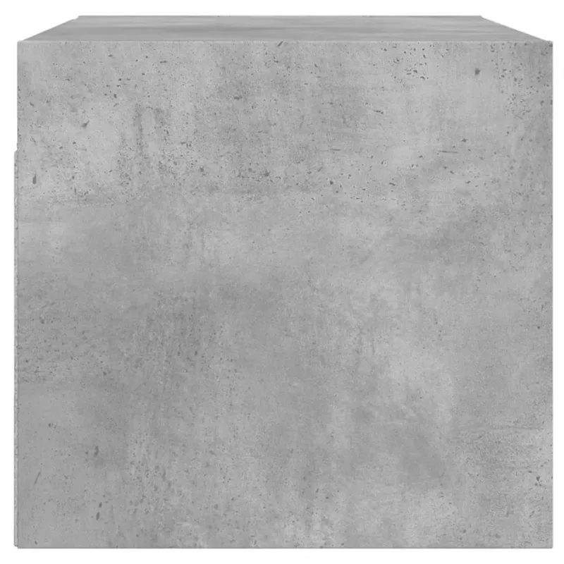 Sieninė spintelė su stiklinėmis durelėmis, betono, 68,5x37x35cm