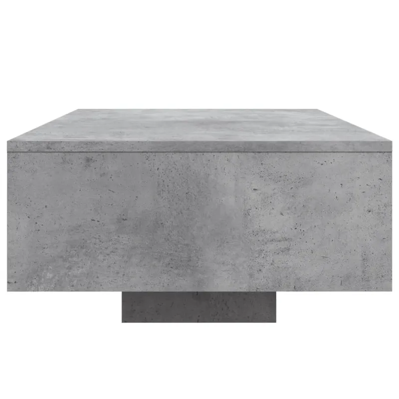 Kavos staliukas su LED lemputėmis, betono pilkas, 85x55x31cm