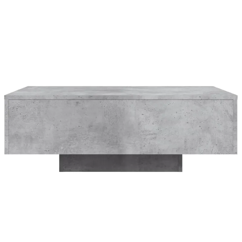 Kavos staliukas su LED lemputėmis, betono pilkas, 85x55x31cm