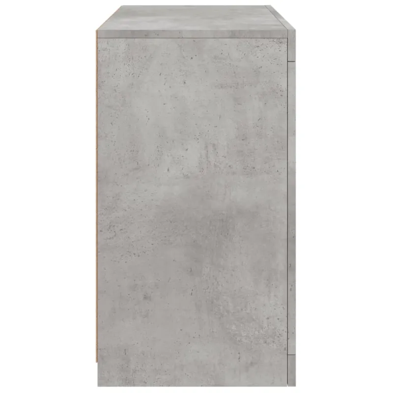 Šoninė spintelė su LED lemputėmis, betono pilka, 60,5x37x67cm