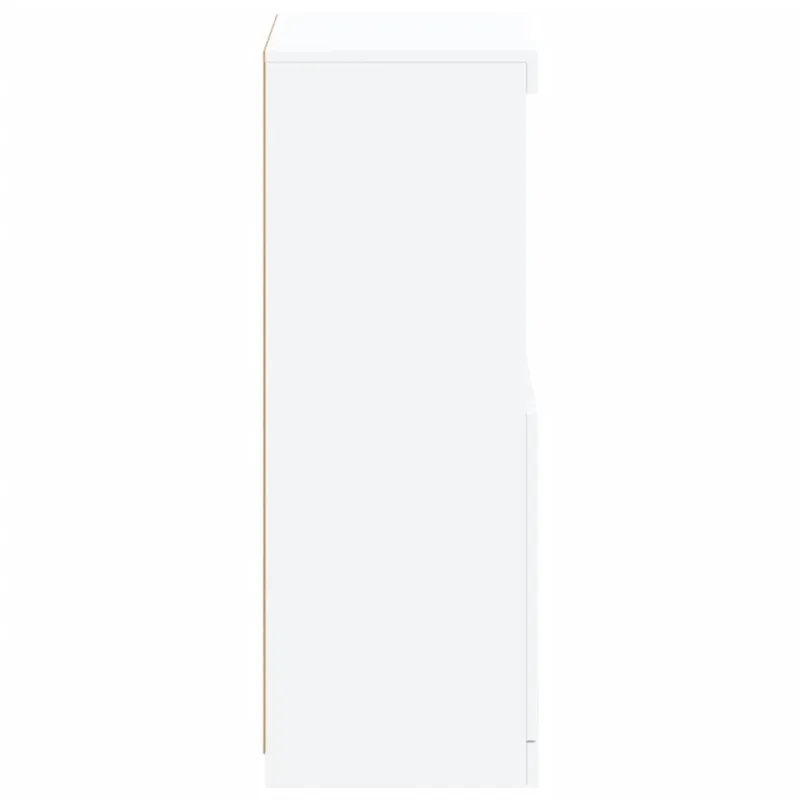 Šoninė spintelė su LED lemputėmis, baltos spalvos, 41x37x100cm