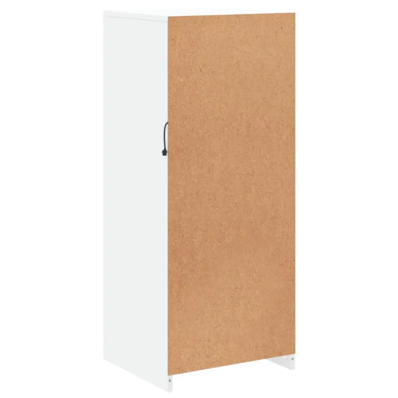 Šoninė spintelė su LED lemputėmis, baltos spalvos, 41x37x100cm
