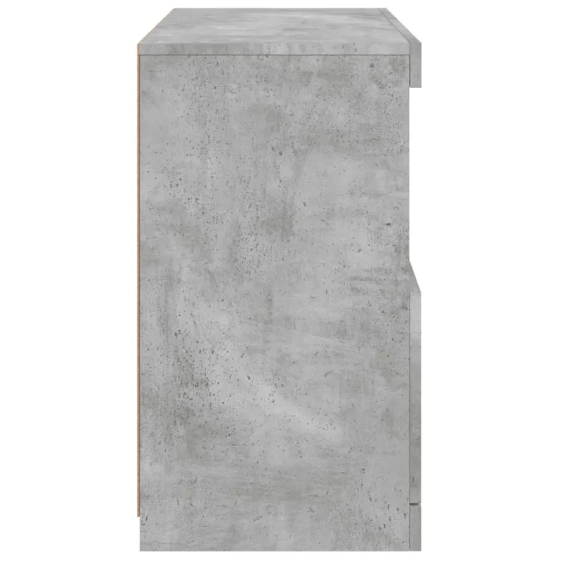 Šoninė spintelė su LED lemputėmis, betono pilka, 60x37x67cm